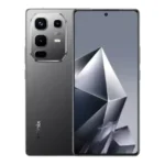 Infinix Note 50 4G smartphone in titanium gray, front and back view