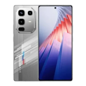 Infinix Note 50 Pro 4G smartphone in silver, front and back view