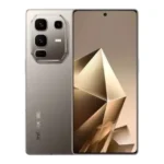 Infinix Note 50 Pro+ 5G smartphone in titanium gray, front and back view