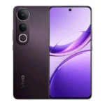 vivo V50 Lite 4G smartphone in purple, front and back view