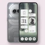 Nothing Phone (2a) Plus Nothing Phone 2a plus smartphone in gray, front and back view