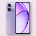 Oppo A5i Oppo A5i smartphone in purple, front and back view