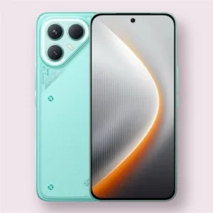 Tecno Pova 7 Pro smartphone in blue, front and back view