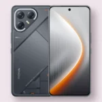 Tecno Pova 7 Ultra smartphone in black, front and back view