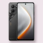 Tecno Pova 7 Tecno Pova 7 smartphone in black, front and back view