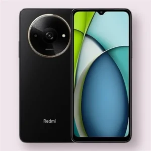 Xiaomi Redmi A3x smartphone in black, front and back view