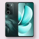 Realme C71 Realme C71 smartphone in midnight lily, front and back view