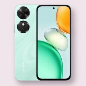 Honor Play 10C smartphone in green, front and back view