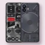 Nothing Phone (2) Nothing Phone (2) smartphone in black, front and back view