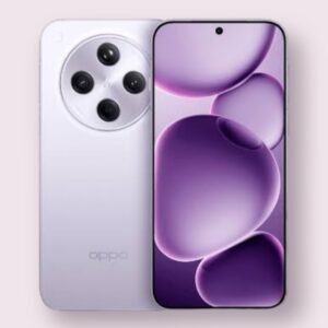 Oppo Find X8s+ smartphone in purple, front and back view