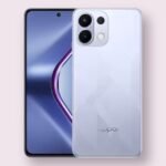 Oppo K13 (5G) Oppo K13 5G smartphone in icy purple, front and back view