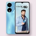 Itel Color Pro smartphone in river blue, front and back view